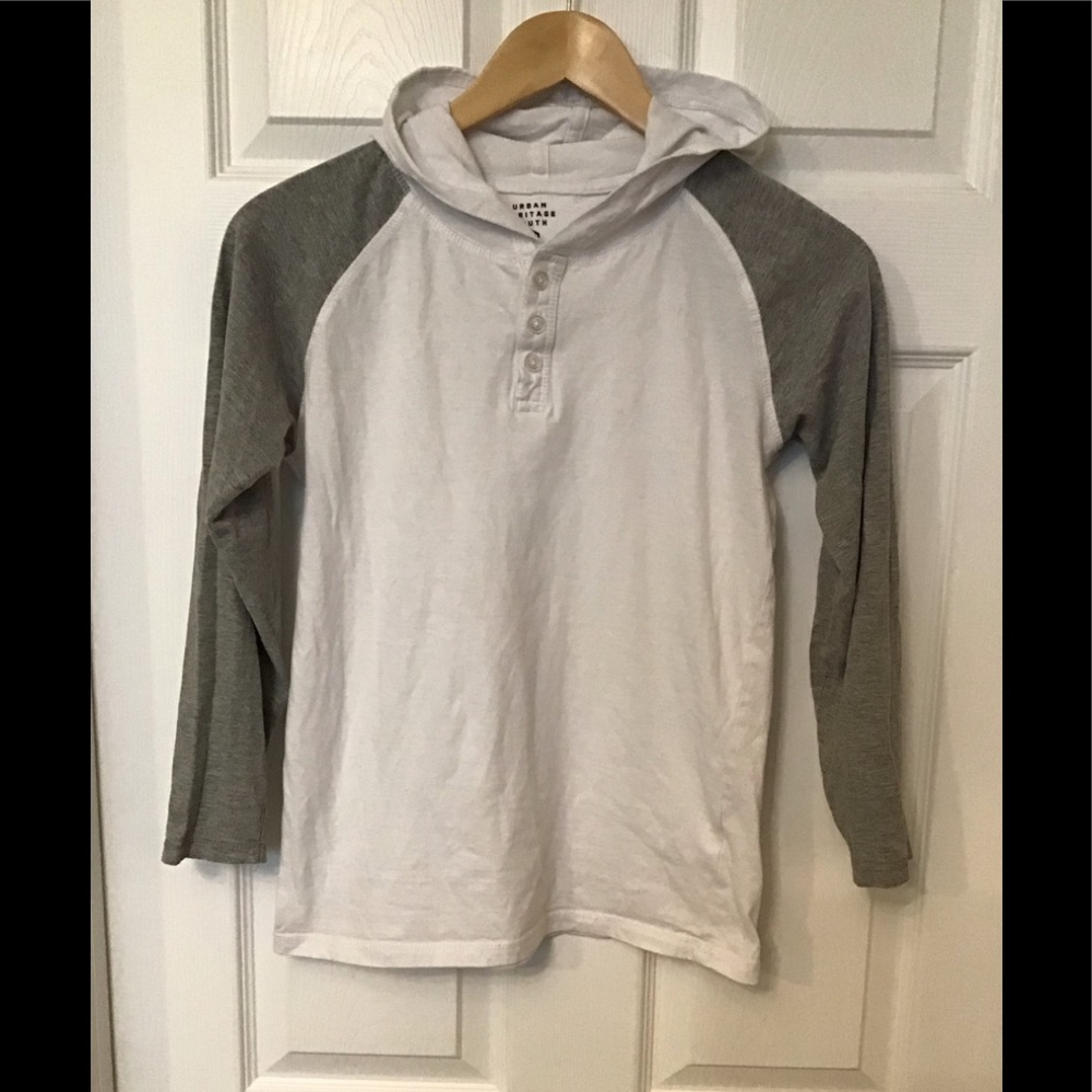 Kids Urban heritage long sleeved hooded T-shirt